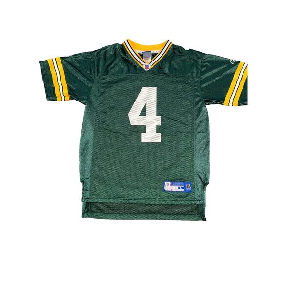 Vintage Reebok NFL Green Bay Packers Brett Favre #4 Jersey‎ Youth Size L 14-16 - Picture 3 of 10